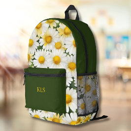 Mochila Impresa Monograma de Daisies de Verano