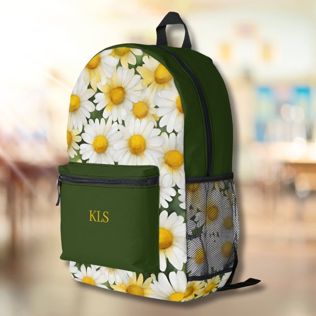 Mochila Impresa Monograma de Daisies de Verano (Subido por el creador)