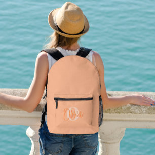 Mochila Impresa Monograma de escritura moderna monocromo Guay Peac