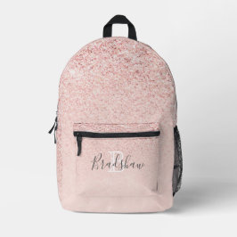 Mochila Impresa Monograma de esparkles Rosa de Purpurina de sexo f