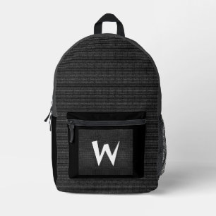 Mochila Impresa Monograma de gris negro de Pi Math Nerdent
