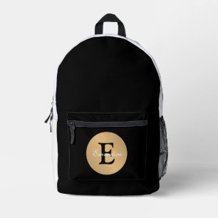 Mochila Impresa Monograma de nombre personalizado en recorte de bo
