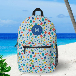 Mochila Impresa Monograma de nombre personalizado inspirado en la 