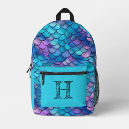 Mochila Impresa Monograma de sirena de Aqua