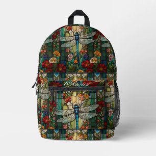 Mochila Impresa Monograma del boho de la libélula del arte de la v