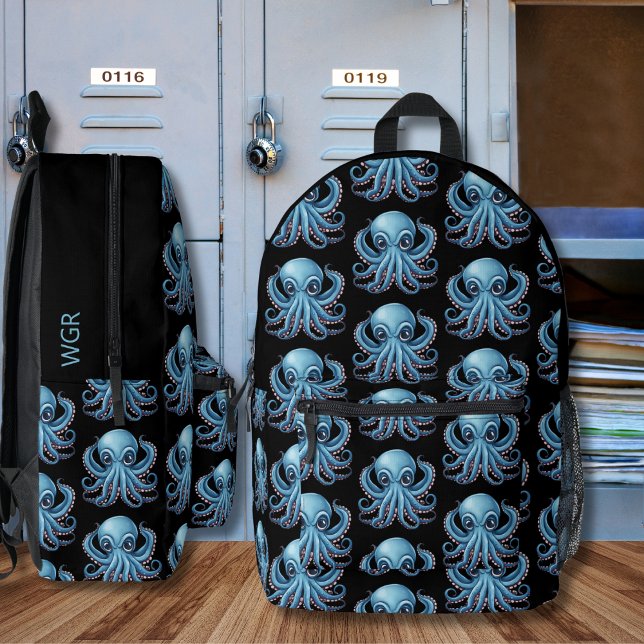 Mochila Impresa Monograma del Octopus Azul (Subido por el creador)