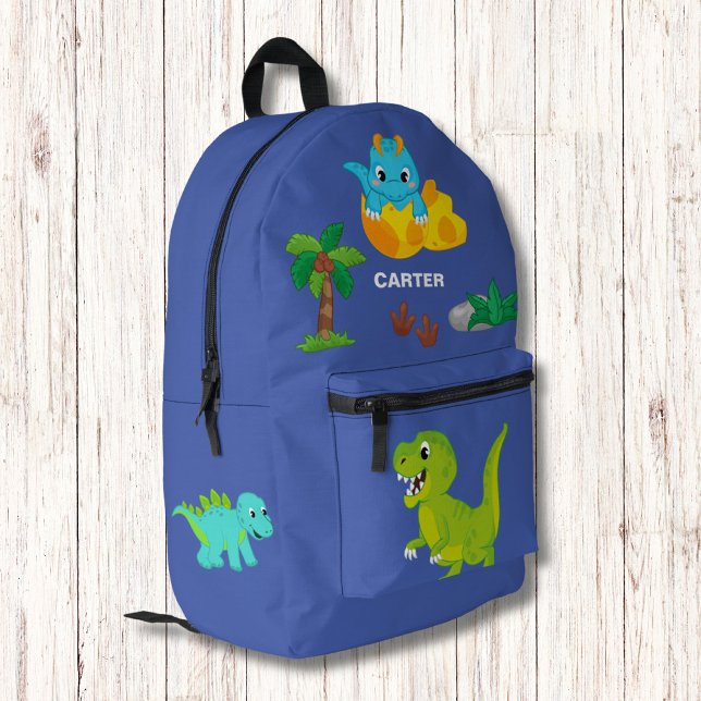 Mochila Impresa Monograma del patrón de dinosaurio cutáneo (Subido por el creador)