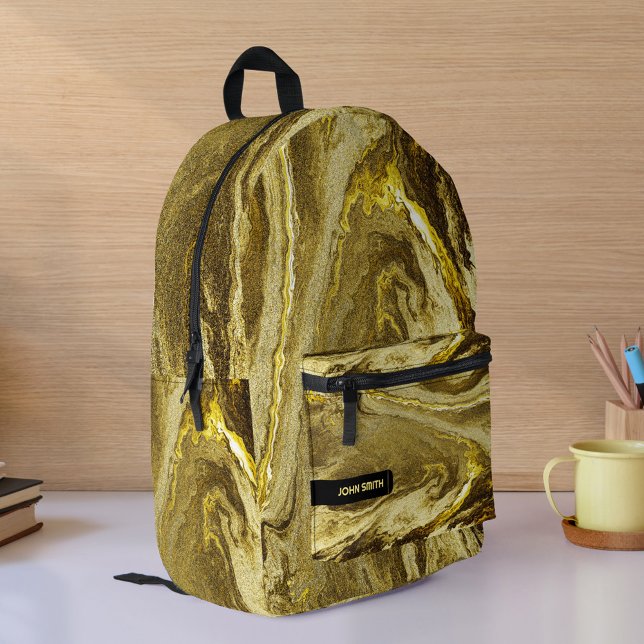 Mochila Impresa Monograma del patrón de lujo de la textura Purpuri (Subido por el creador)