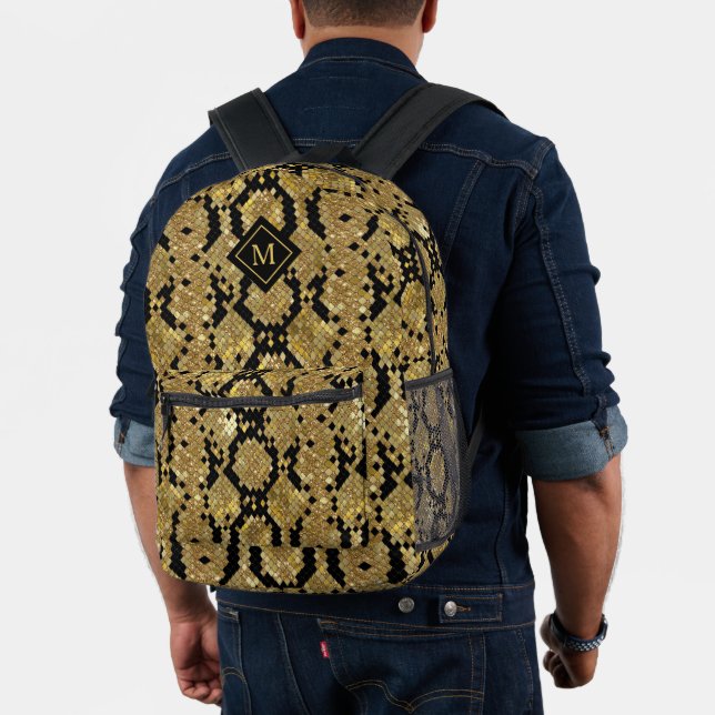 Mochila Impresa Monograma del Personalizado del patrón de impresió (Insitu (Modelo))