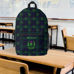 Mochila Impresa Monograma del Personalizado Scotch Thistle
