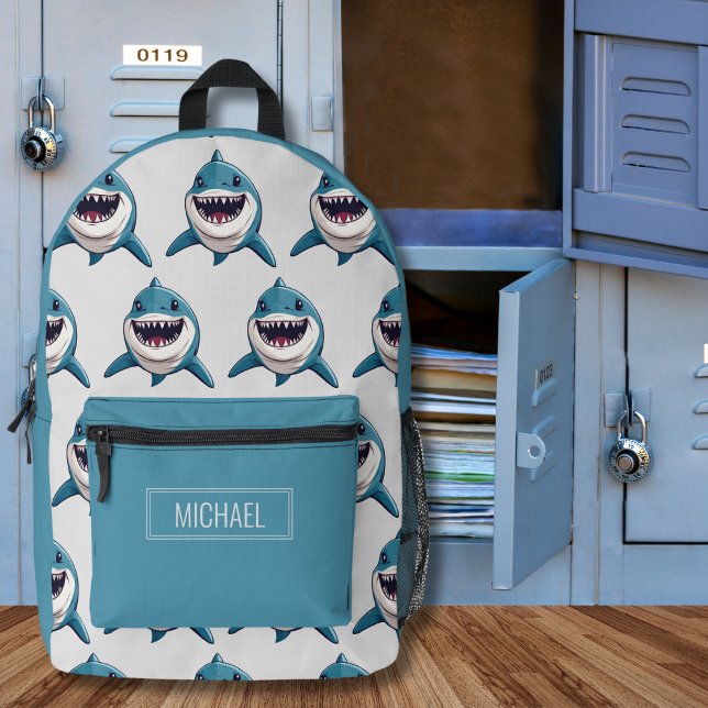 Mochila Impresa Monograma del tiburón Toothy (Subido por el creador)
