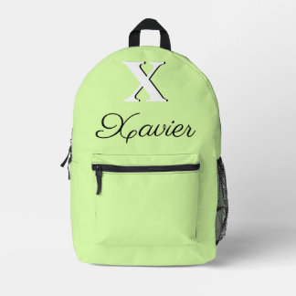 Mochila Impresa Monograma elegante moderno de menús