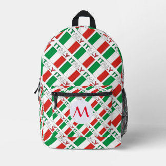 Mochila Impresa Monograma en mosaico de la bandera italiana