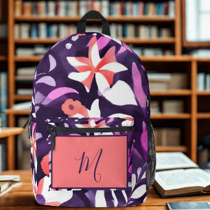 Mochila Impresa Monograma Floral