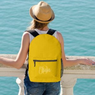 Mochila Impresa Monograma Guay Monocromo de escritura moderna amar