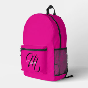 Mochila Impresa Monograma inicial de nombre moderno minimalista ro