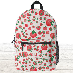 Mochila Impresa Monograma mediterráneo de acuarela de tomate inici