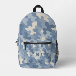 Mochila Impresa Monograma militar de Camo Azul