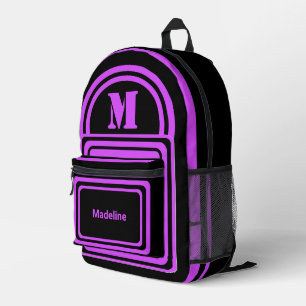 Mochila Impresa Monograma Minimalista moderno Nombre inicial
