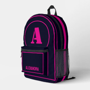 Mochila Impresa Monograma Minimalista moderno regalo inicial de cu