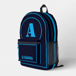 Mochila Impresa Monograma Minimalista moderno regalo inicial de cu