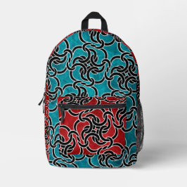 Mochila Impresa Monograma moderno de Guay Red & Blue Black Celtic 