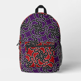 Mochila Impresa Monograma moderno de Guay Red Purple Black Celtic 