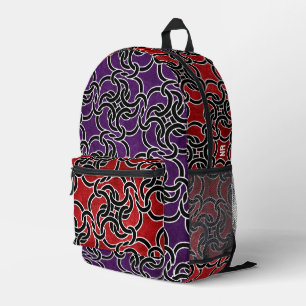 Mochila Impresa Monograma moderno de Guay Red Purple Black Celtic 
