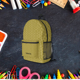 Mochila Impresa Monograma moderno de patrón verde