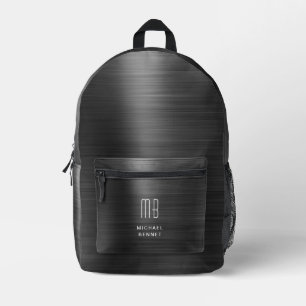 Mochila Impresa Monograma moderno negro