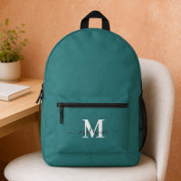 Monograma moderno Personalizado Verde azulado