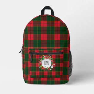 Mochila Impresa Monograma Navidades de vacaciones de invierno Patr