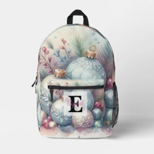 Mochila Impresa Monograma nombre Ornamentos de árbol de Navidad ac