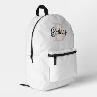 Monograma personalizado moderno y nombre Pastel ro
