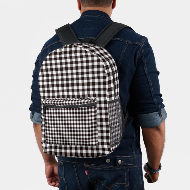 Mochila Impresa  Monograma Plaid Rústico Chic  (Insitu (Modelo))
