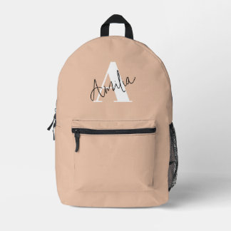 Mochila Impresa Monograma rosa elegante y elegante
