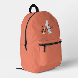 Mochila Impresa Monograma rosa elegante y elegante