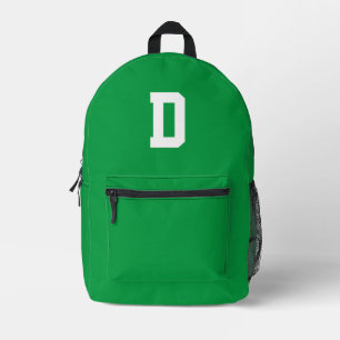 Mochila Impresa Monograma verde simple
