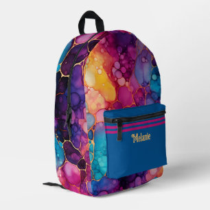 Mochila Impresa Monograma vibrante de color con salpicaduras de al