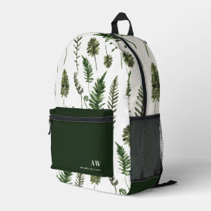Mochila Impresa Monograma y nombre de vegetación