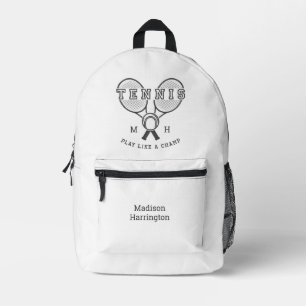 Mochila Impresa Monograma y nombre del personalizado TENNIS