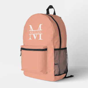 Mochila Impresa Monograma y nombre elegante y personalizado