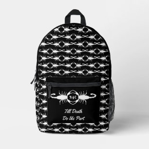 Mochila Impresa Monogramado Personalizado de Escorpiones Bodas Bla
