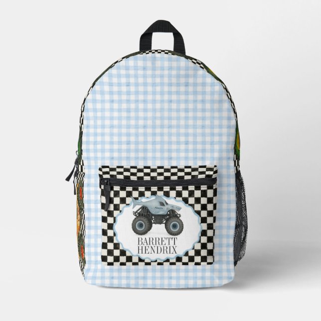 Mochila Impresa Monster Truck Back Pack - Back to School Gear (Anverso)