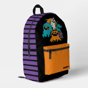 Mochila Impresa Monstruo de Halloween curo/capricho