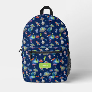 Mochila Impresa Monstruos Alien Cute Modernes Espacio Niños Escuel