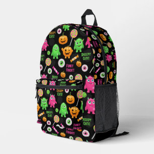 Mochila Impresa Monstruos "trillados" y diversión de Halloween sin