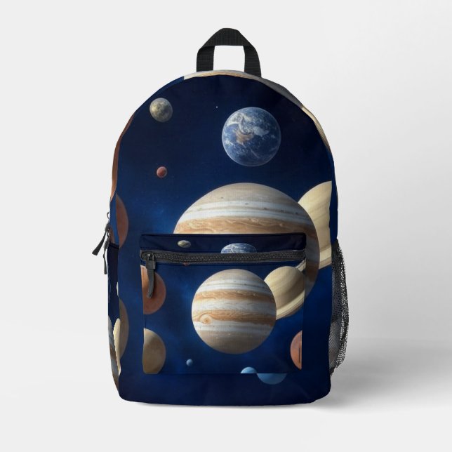 Mochila Impresa Montaje del sistema solar (Anverso)