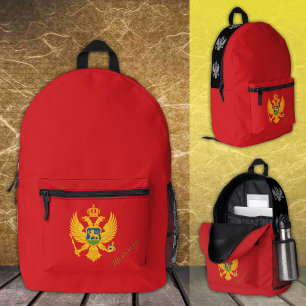 Mochila Impresa Montenegro, mochila, Bandera de Montenegro, Person