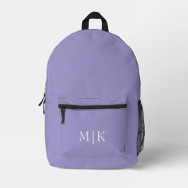 Mochila Impresa Morado y Blanco | Monograma Moderno